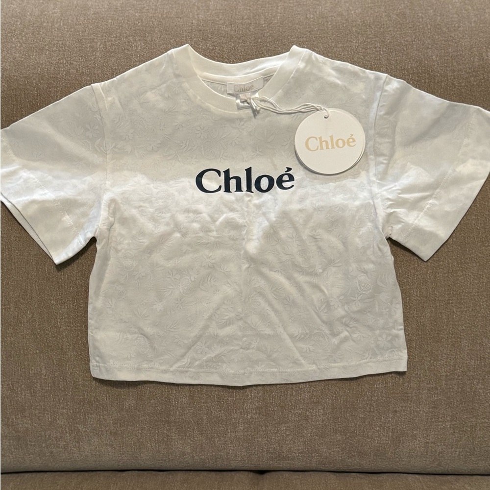 Chloe White and Black Short Sleeve Tee